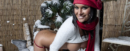 Dionne Babestation Snowy Topless Shoot