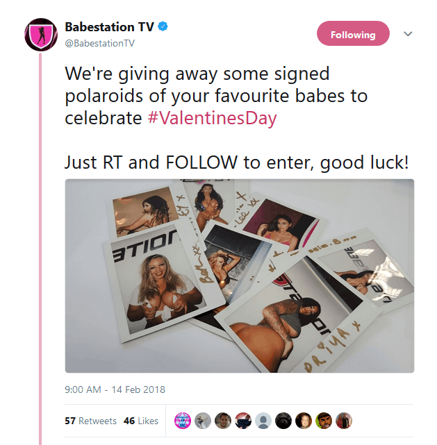 babestation valentines poleroids on twitter